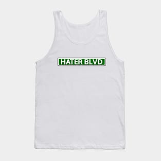 Hater Blvd Street Sign Tank Top